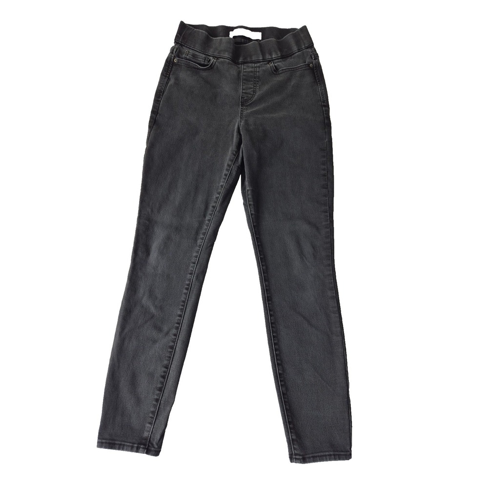 Signature by Levi Strauss Gold Pull On Skinny Jeans Women 8M Gray Stretch 29x30
